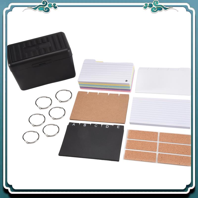 Card Index Box - Set di porta schede indice, scatola