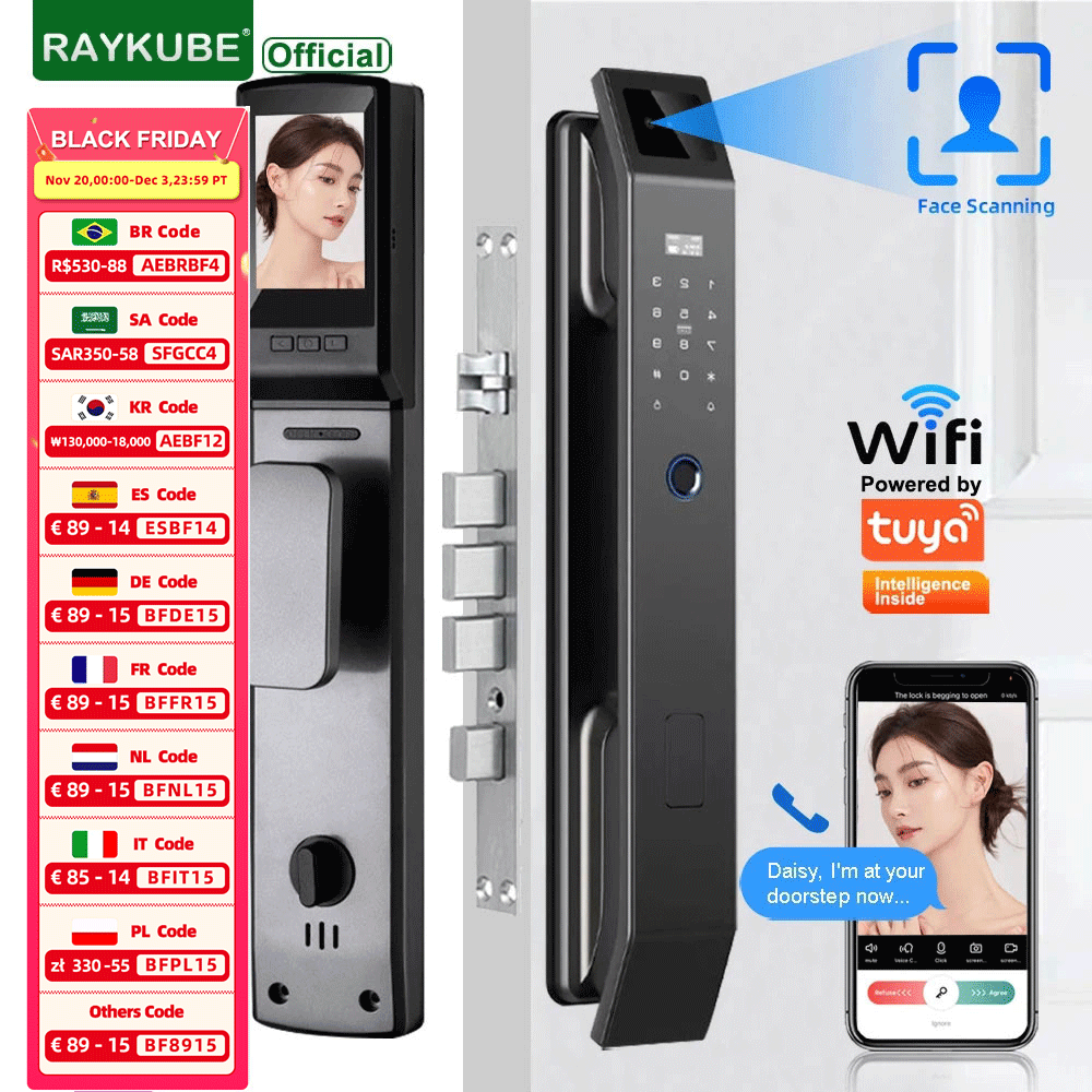 Letter Opener Brass - RAYKUBE DF14 Tuya WiFi 3D Riconoscimento