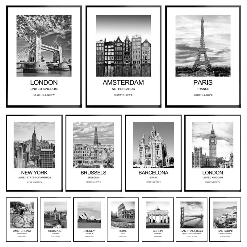 Ink Blotter Paper - Poster della città New York Londra