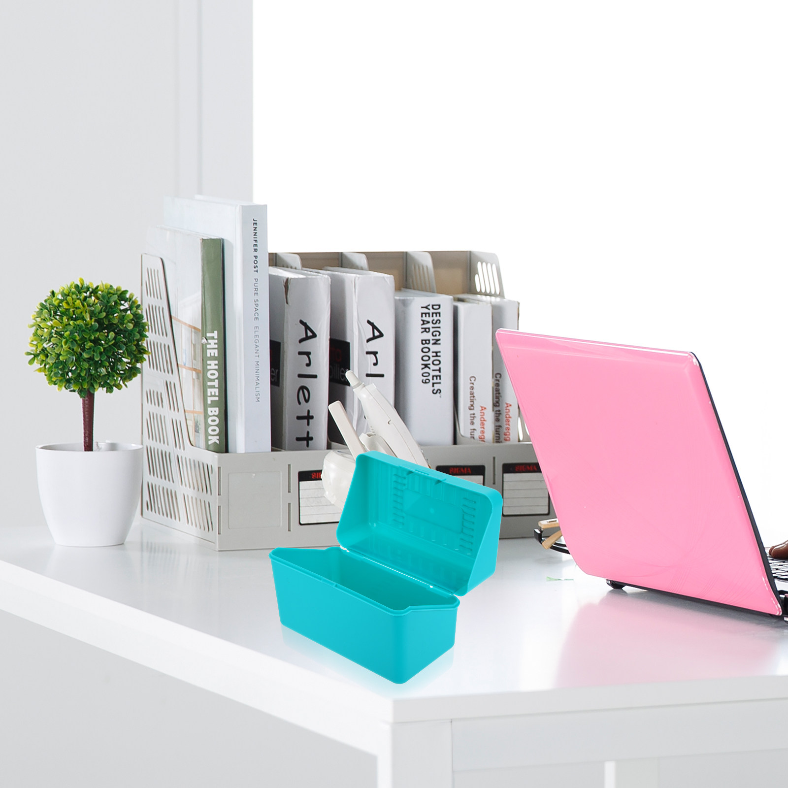 Index Card Holder - 4 Pezzi Scatola Porta Carte Indicizzate