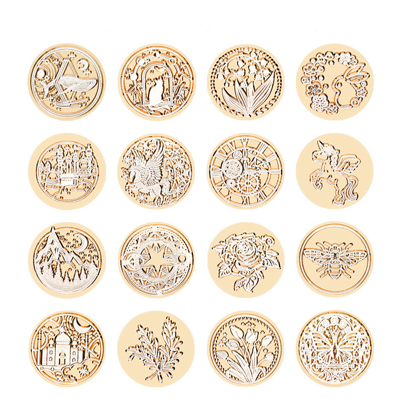 Wax Seal Stamp Set - Timbro per Ceralacca con Motivo Rosa
