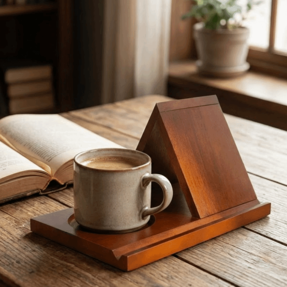 Magazine Holder Rack - Supporto per Libri in Legno Minimalista