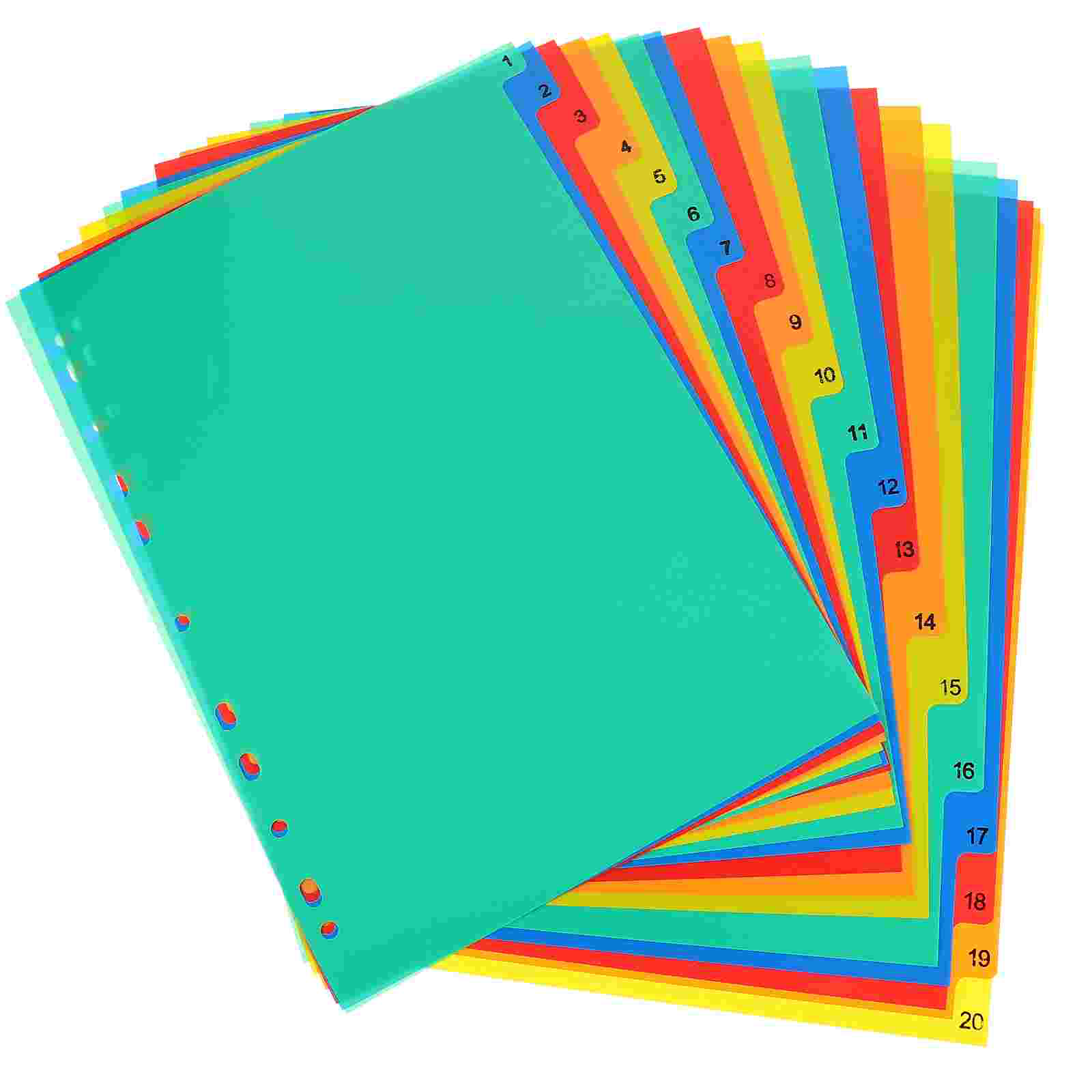 Tab Divider A4 - 20 pezzi A4 separati fogli sciolti
