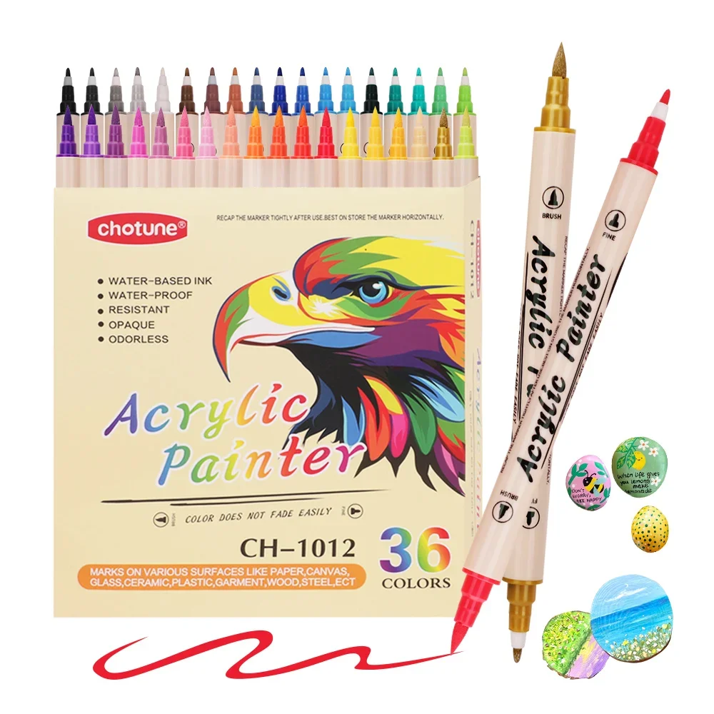 Correction Pen Fine - 12-36 colori pennarelli per vernice acrilica