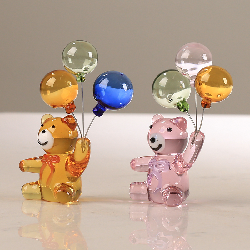 Paper Weight Crystal - Figurina di orso di cristallo con