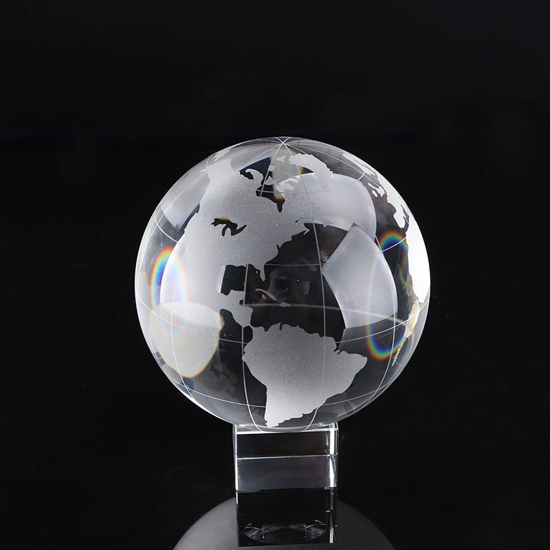 Paper Weight Crystal - Crystalball fermacarte vetro calcio basket Earth