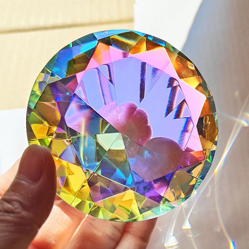 Paper Weight Crystal - 30-80mm AB colorato K9 cristallo diamante