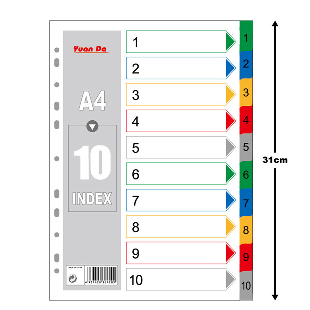 40 divisori per raccoglitori A - Tab Divider A4 recensione e prezzo