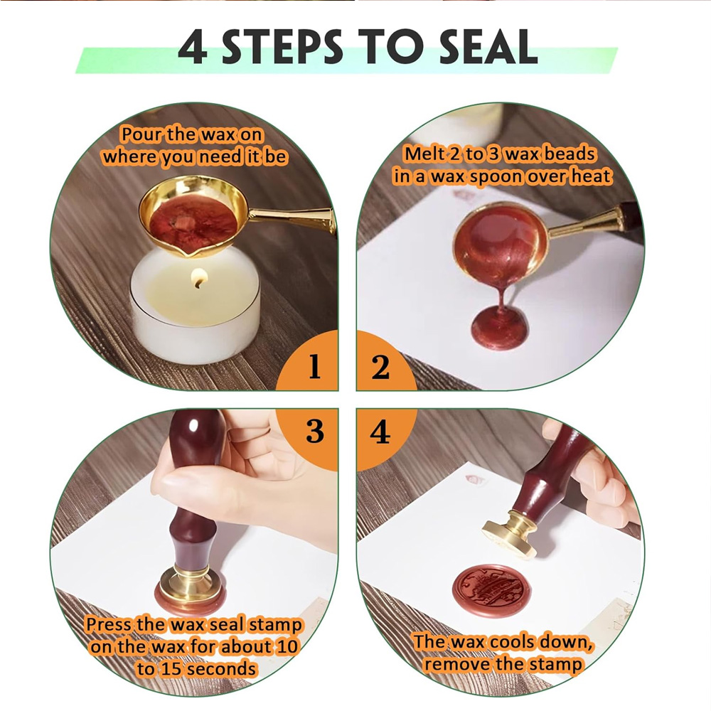 Set di 20 Sigilli in Cera con  - Wax Seal Stamp Set recensione e prezzo